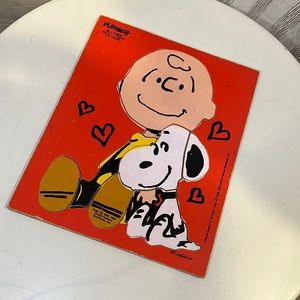VINTAGE Charlie Brown and Snoopy ‘ BE A FRIEND ‘ Playskool Puzzle